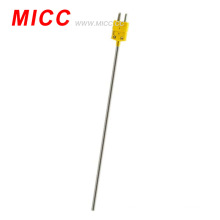 MICC SS316 sheathed 0.5mm*150mm probe with OMEGA mini plug K/J type thermocouple